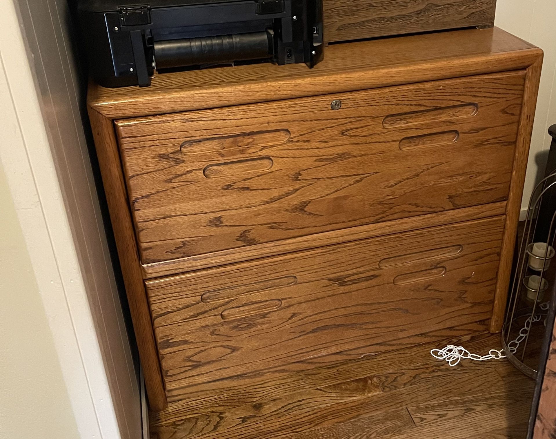 Oak File Cabinet