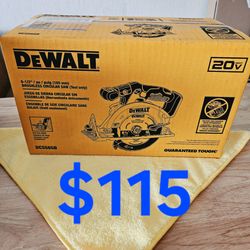 $115 New 6-1/2" Dewalt Circular Saw 20-Volt (Tool-Only)