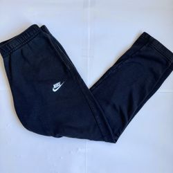 Mens Nike Athletic Club Fleece Sweatpants  Warm Up Sportswear Black/White Medium