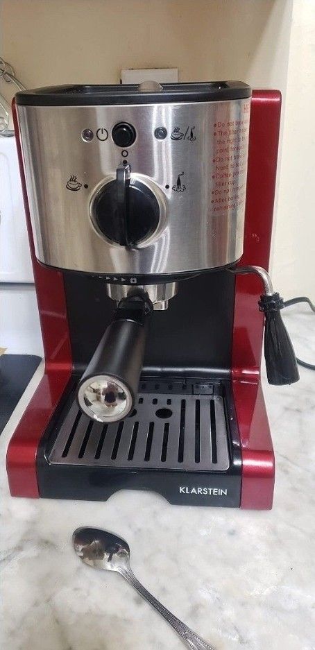 KLARSTEIN Passionata Rossa Espresso and Cappuccino Machine, 20
