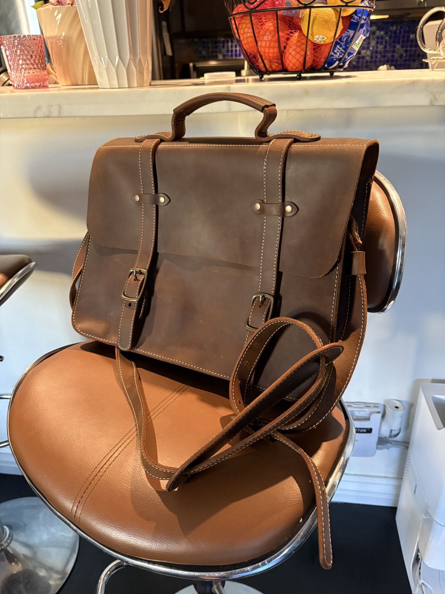NEW Portland Leather Goods Messenger Bag Briefcase