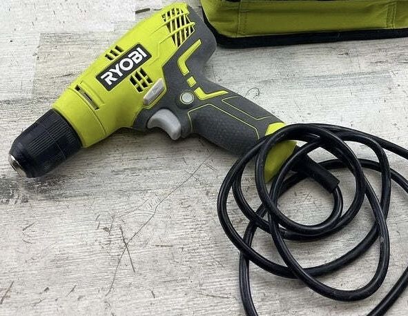 Ryobi 5.5 Amp Corded 3/8 in. Variable Speed Compact Drill/Driver, model D43K. 