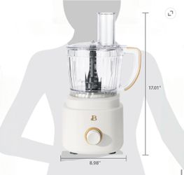 Beautiful 10-Cup Food Processor with Accessories, White Icing by Drew Barrymore