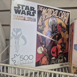 Buffalo Games Star Wars: The Mandalorian "The First Thrilling Chapter" 500-Piece Jigsaw Puzzle.