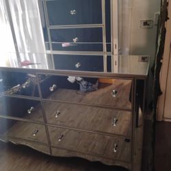 Furniture Of America Mirrored 3piece Bedroom Set