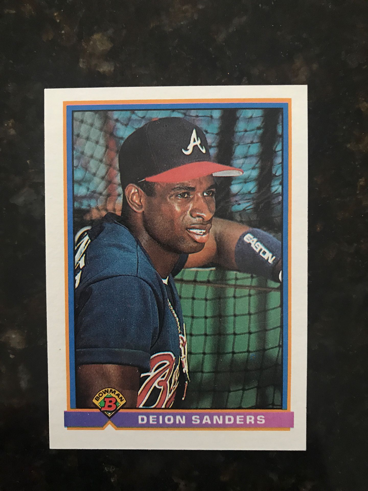 Deion Sanders Atlanta Braves Baseball Card