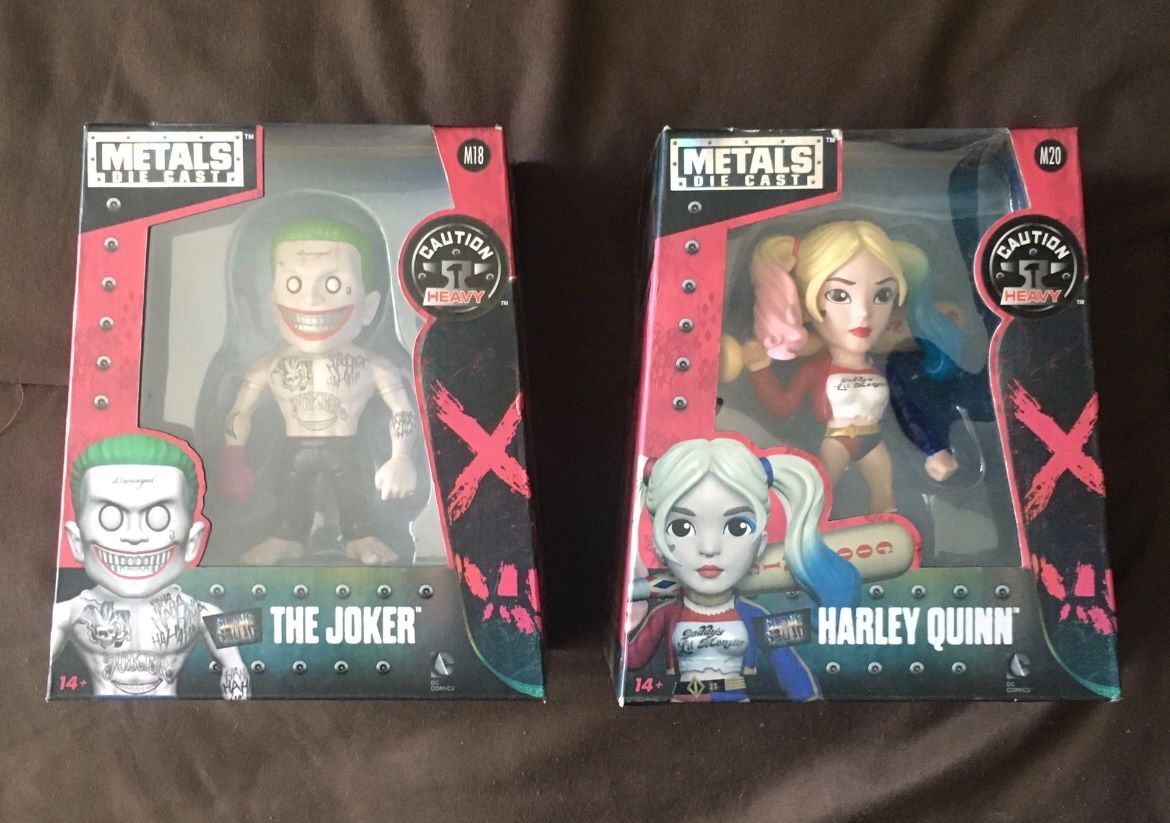 Jada All Metal DC Joker And Harley Quinn Figures