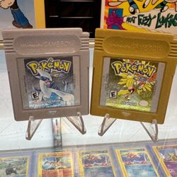 Pokémon Silver & Gold Version (Nintendo Game Boy Color, 2000) - AUTHENTIC, NEW BATTERY!