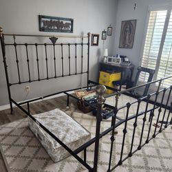 King Size  Brass Metal Headboard and Footboard 