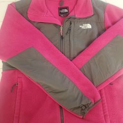 The North Face Denali Women's Large Dark Pink&Grey