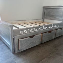 Twin Bed With Drawers 