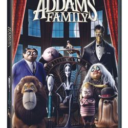 The Addams Family (DVD, 2019) Computer Animated Film Dark Comedy 86 Minutes Time. Good Condition. This image shows the DVD cover for The Addams Family