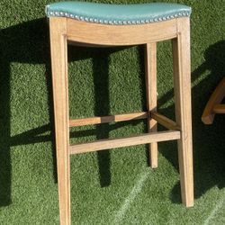 2 Bar Chairs Solid Wood 