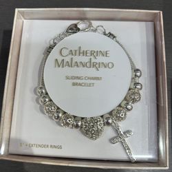 Catherine Malandrino  Sliding Charm Bracelet 8”