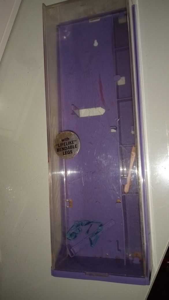 Vintage Barbie Doll Color Magic Original Acrylic Box! Original Ribbon And Pink Scrubber Included! Rare!