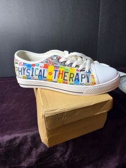 Physical Therapy License Plate Print Sneakers