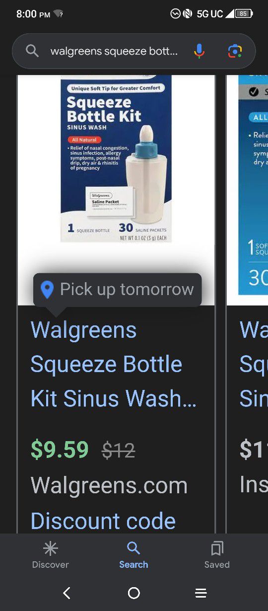 Sinus Wash Squeeze Bottle Kit 