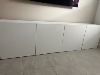 White TV Stand 8 ft 6 in