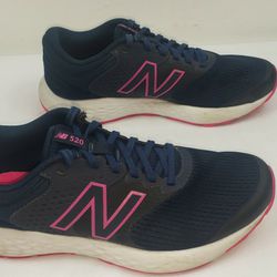 New Balance 520 Womens Size 8.5 D Blue Pink Running Athletic Sneaker Shoes