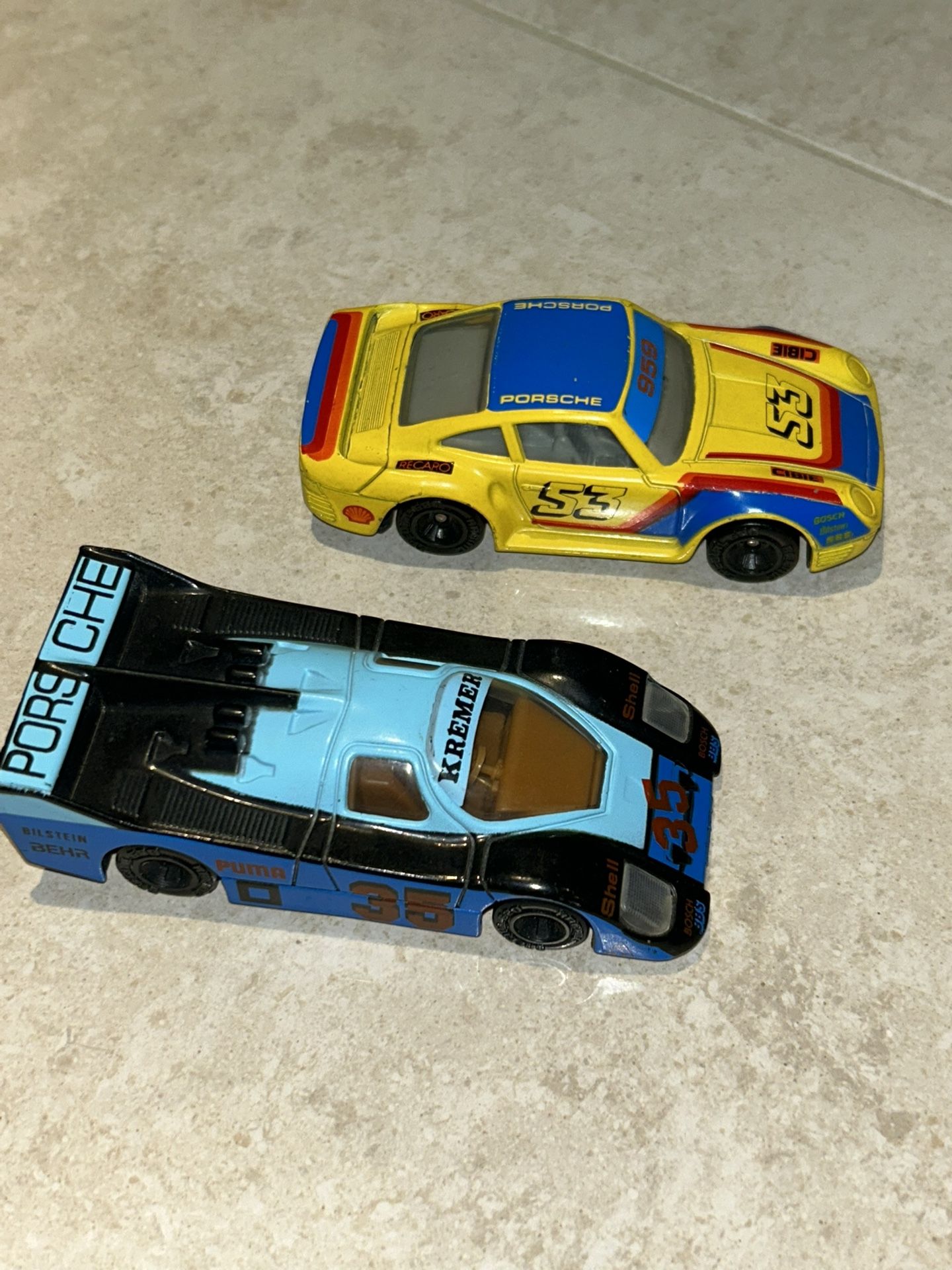 2-Vintage 1983 Matchbox Specials 1/40 Kremer #35 Porsche CK5 & 1986 Porsche 959