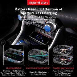 BEHAVE Car Wireless Charger Mount Fit for Toyota RAV4 2019-2023,QC 3.0 Custom Wireless Charger Pad Compatible with iPhone Xs/XR/X/8,Toyota RAV4 Wirele