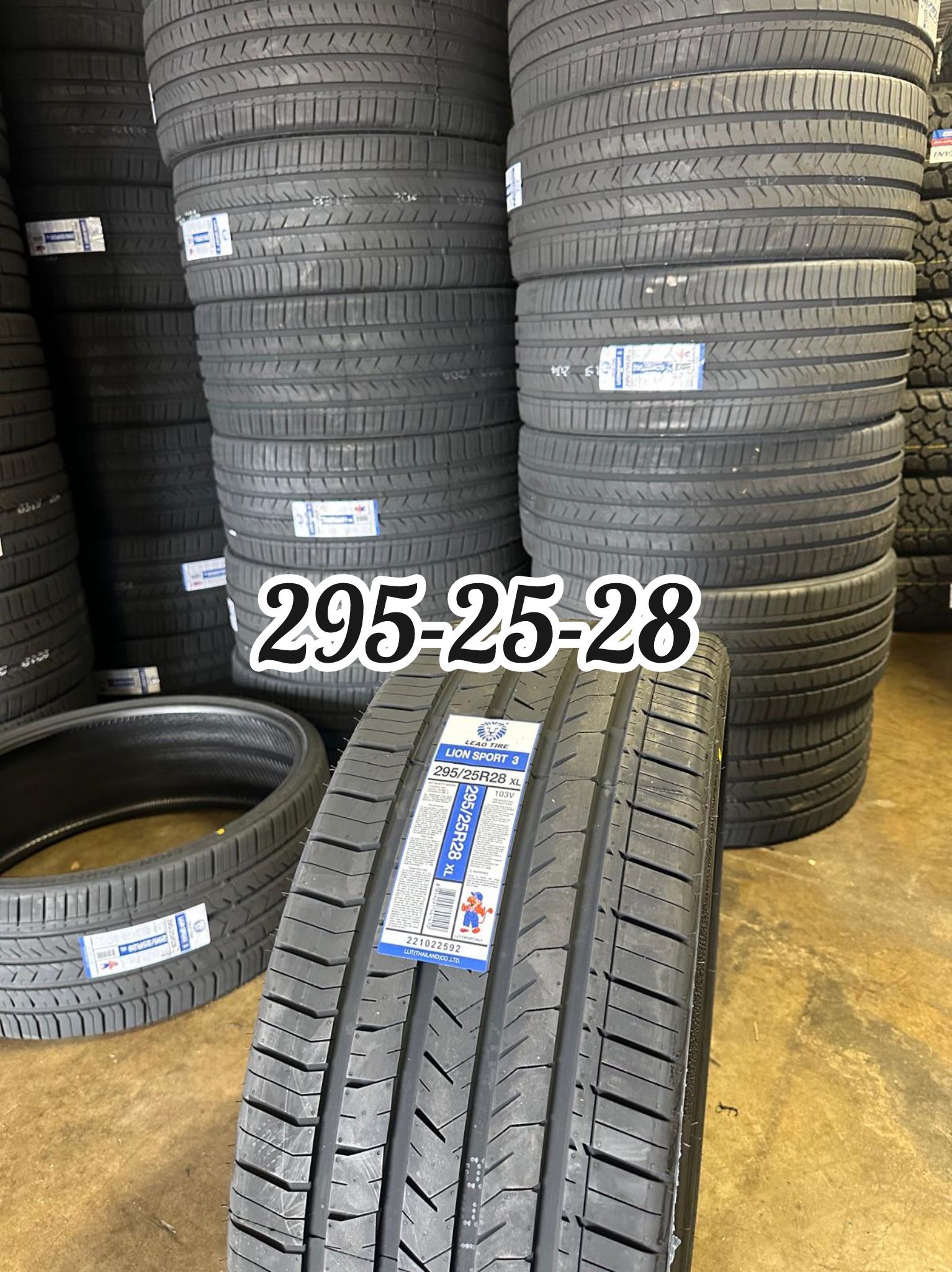 Set Of 4 Brand New 295/25R28  Tires Available 