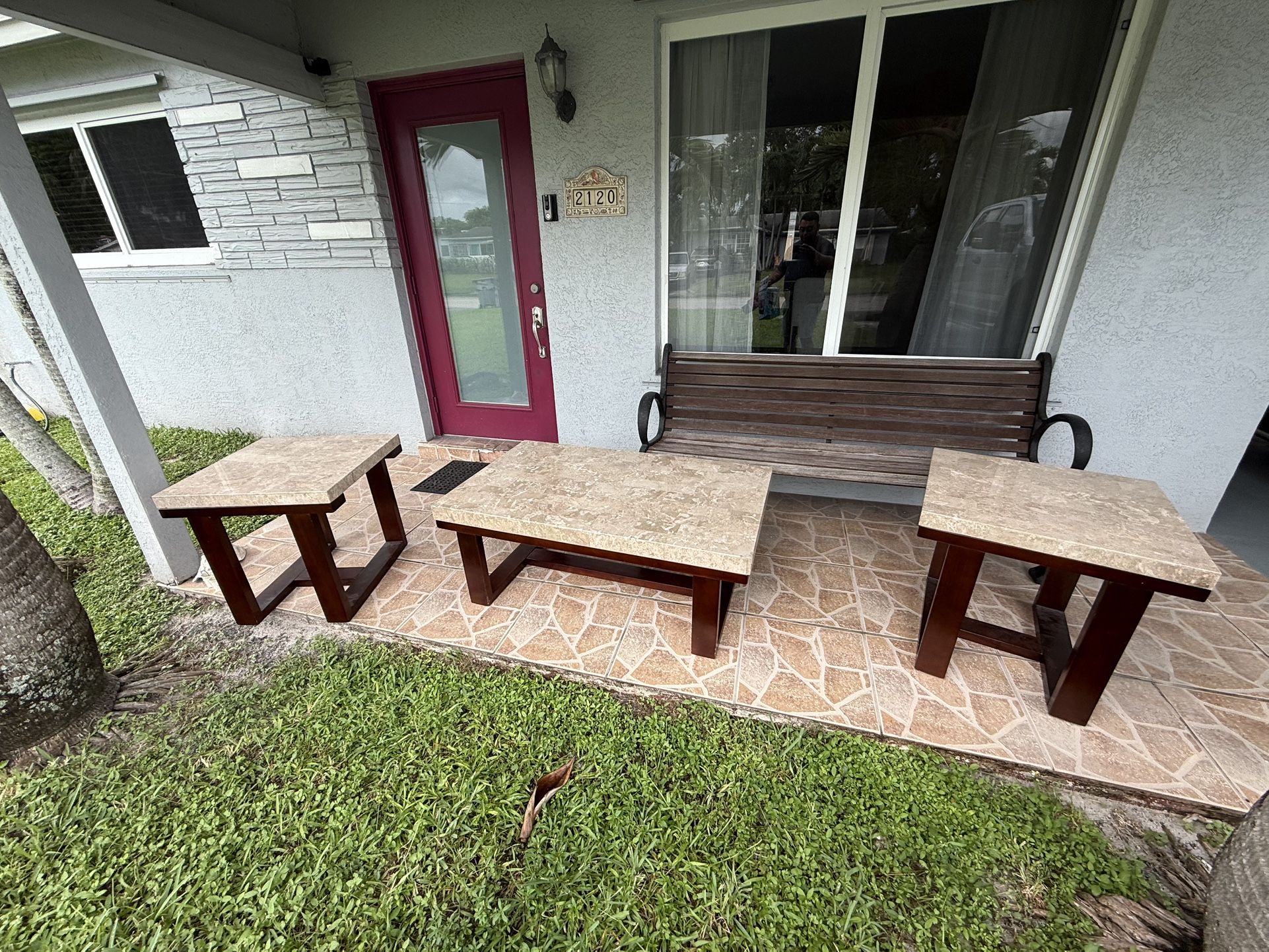 Coffee Table And End Tables Set 