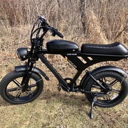 E Bike- Black Movcan V30 Hydraulic Brakes 40 Miles With Phone Holder And Oumurs Off-Road Helmet