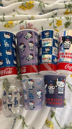 Hello Kitty x LA Dodgers Cup Collection Mason Jar Souvenir