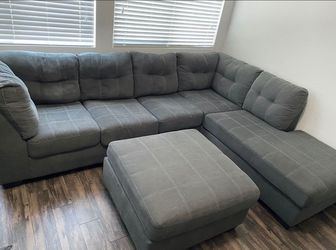 Grey sectional couch