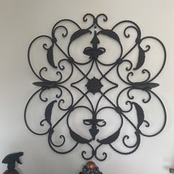 Brown Wall Iron Candle Holder 