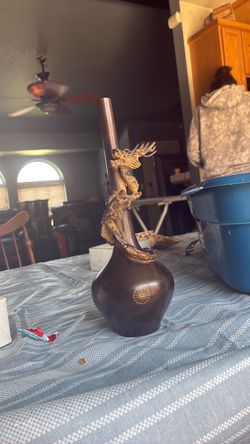 "Vintage Japanese Bronze Dragon Vase - Imperial Chrysanthemum Seal - Order of the Rising Sun Commemorative 1988