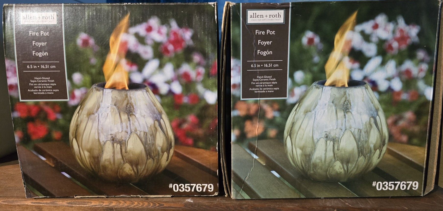 Allen + Roth Fire Pot Set Of 2