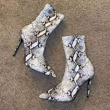 Steve Madden Snakeskin Studded Boots – Size 40