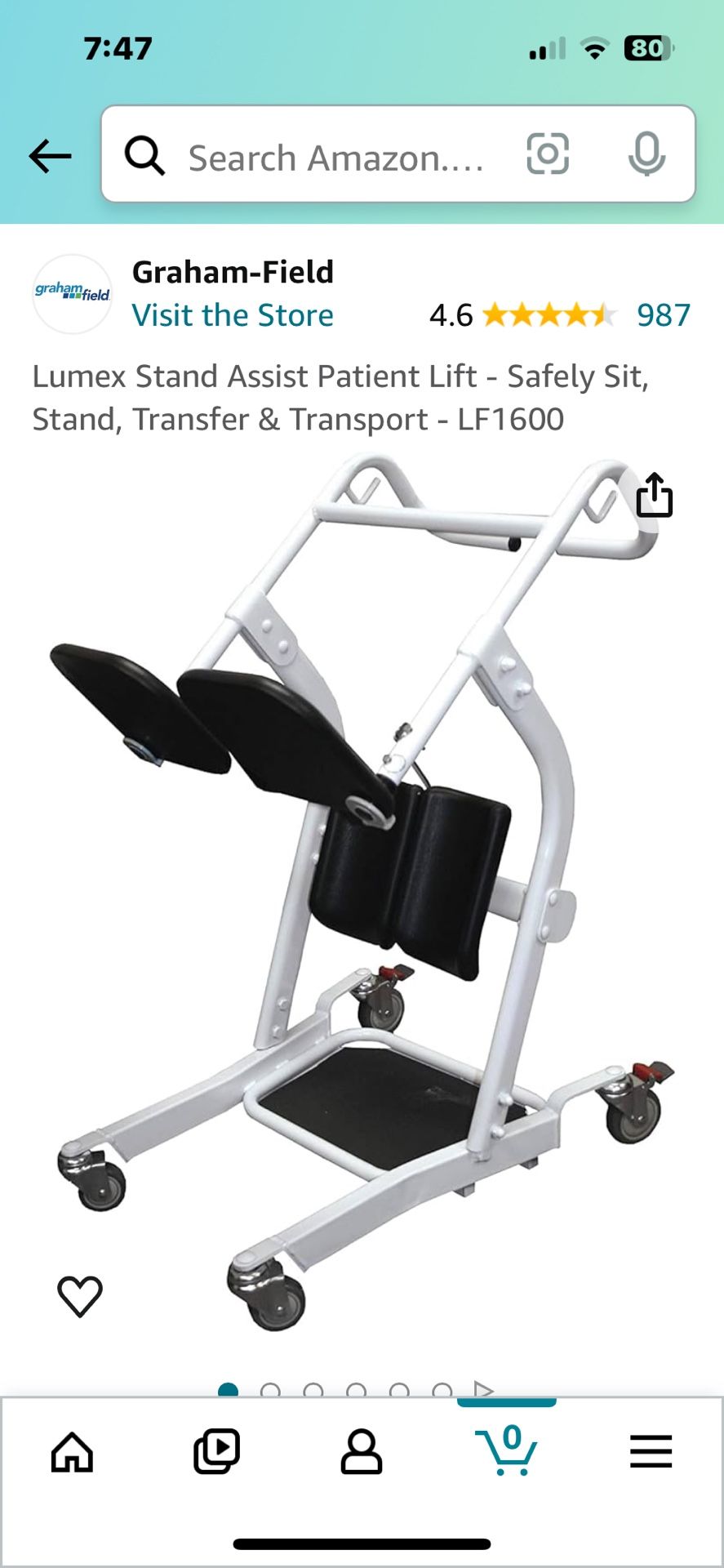 Lumex Stand Assist Patient Lift - Safely Sit, Stand, Transfer & Transport - LF1600