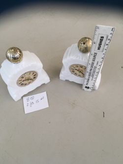 Milk Glass White Clock by Avon Products