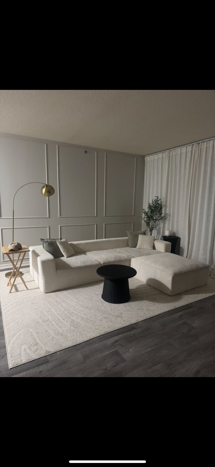 Matte Black Modern Coffee Table