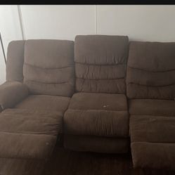 Brown Reclining Couch