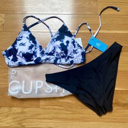 Cupshe Tie-Dye Triangle Top & Cheeky Hipster Bikini Set
