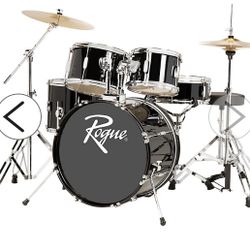 Rouge Complete Adult Drum Set - Black 