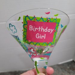 Lolita Birthday Girl 7oz. Martini Glass