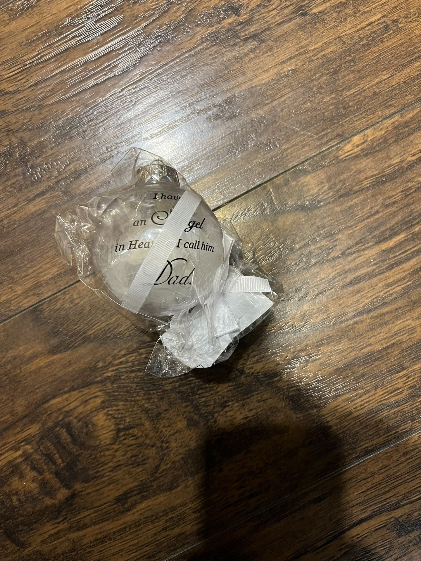 Christmas Ornament In Memorial ( I Have An Angel In Heaven I Call Him Dad)