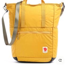 Fjallraven High Coast Totepack Shoulder Bag, Mellow Yellow w Green straps 