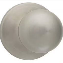 Kwikset Polo Satin Nickel Hall/Closet Door Knob Featuring Microban Antimicrobial Technology@U6-306