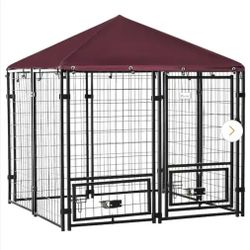 PawHut
9.3 ft. x 4.6 ft. Dog Kennel Outdoor with Extended Run, Dog Playpen, for Medium & Large Dogs