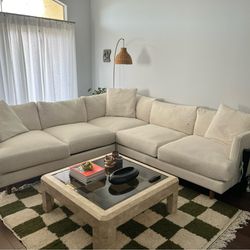 Off-White/Cream Sectional Sofa