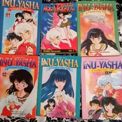 INU YASHA  Graphic Novel Anime Books 6 Book Lot