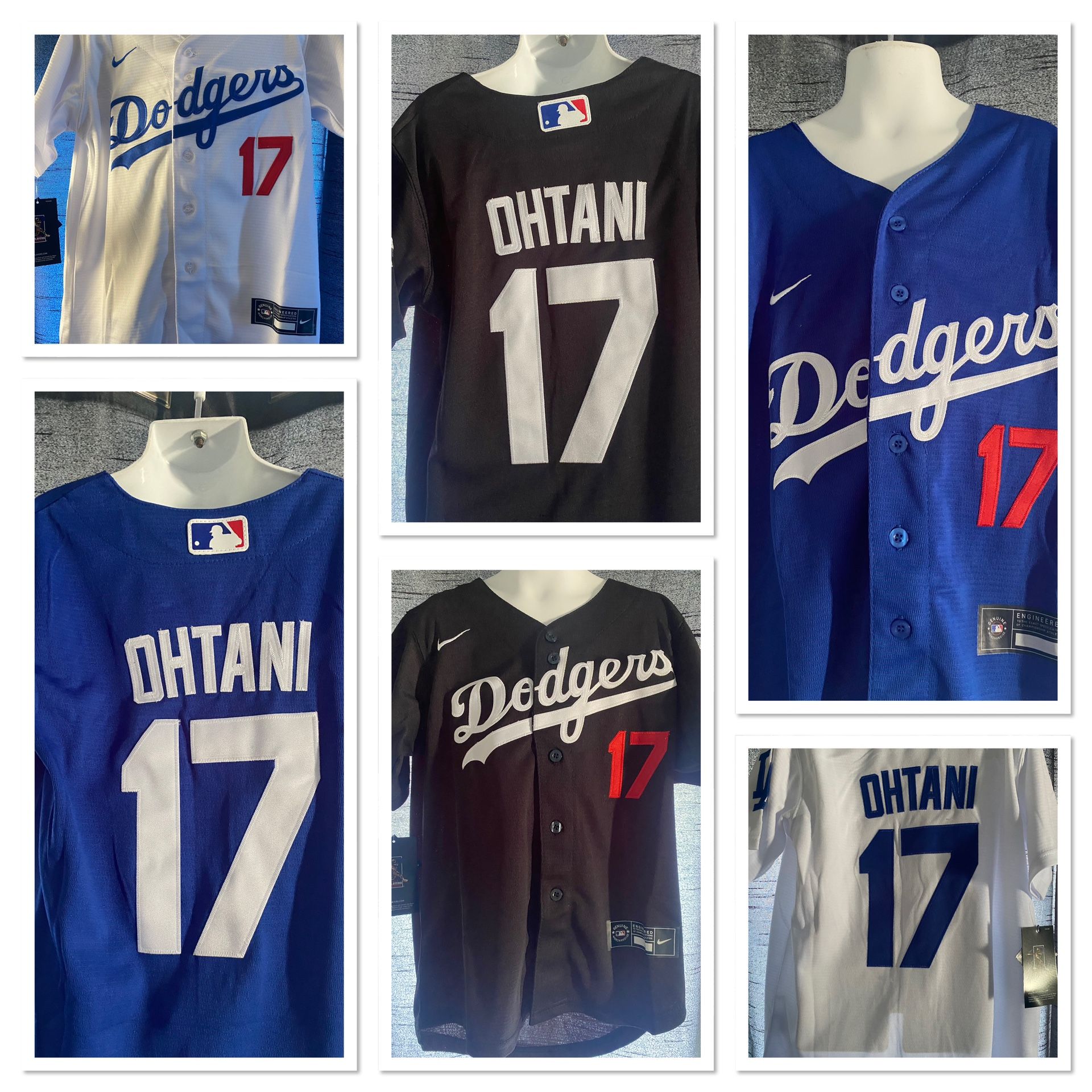 Youth Shohei Ohtani #17 Los Angeles Dodgers Nike Blue Black White Jersey Small Medium Large X-Large