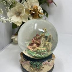 Vintage Summit Collection Nativity Snow Globe – 8” Plays “Joy to the World”