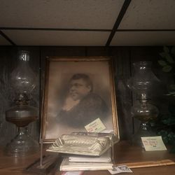 Vintage Glass Kerosene Lamps